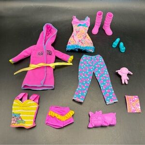 Barbie Fashionistas 3 Outfit Fashion Set #W3165 Pajama Sleepover Complete Set